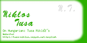 miklos tusa business card